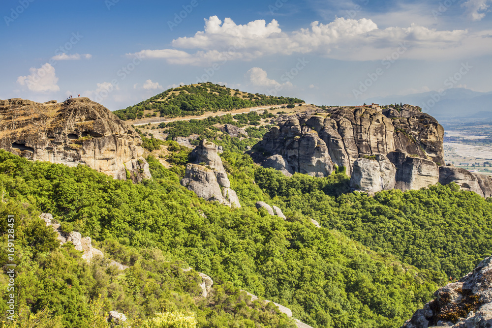 Greece Kalambaka Meteora Monasteries Landscape