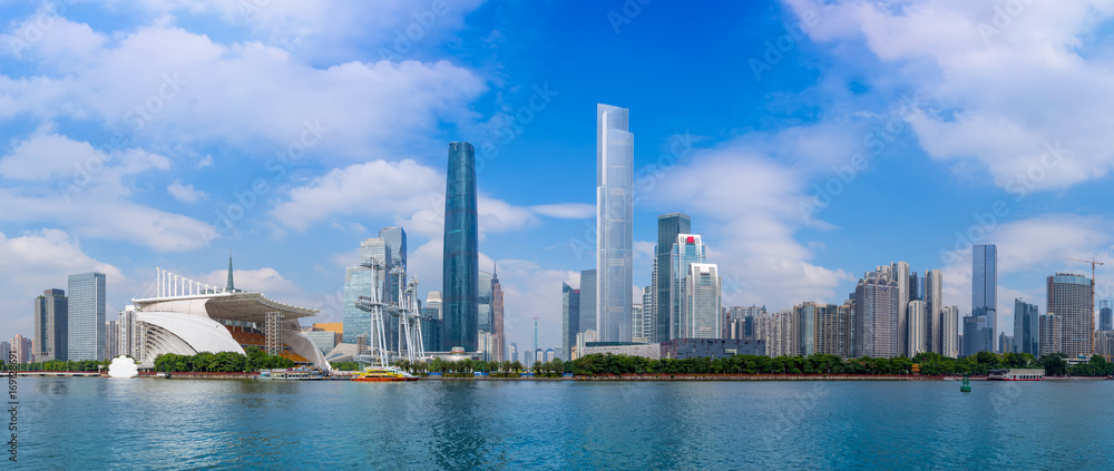 Guangzhou architectural scenery and urban skyline