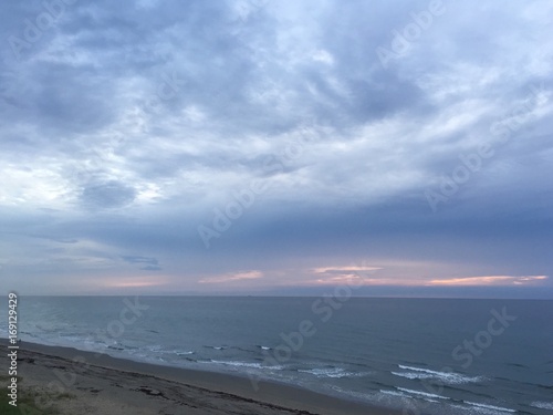 cloudy sunrise over Delray beach in Florida