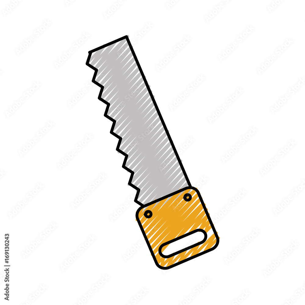 Woodworking saw isolated icon vector illustration design Woodworking saw isolated icon vector illustration design