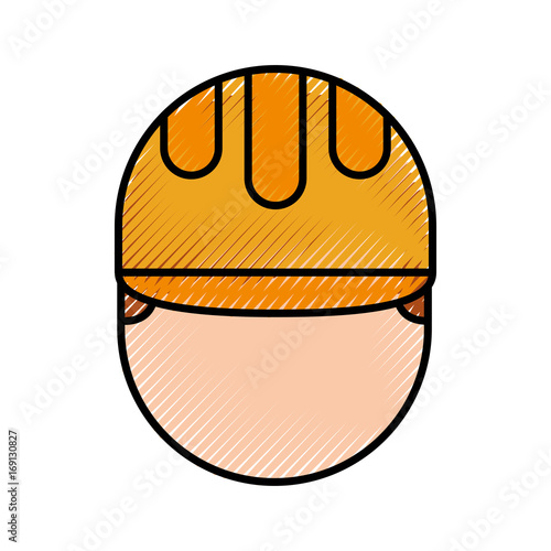 construction worker avatar character vector illustration design