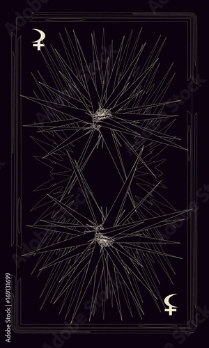 Tarot cards - back design. Lilith, Selena
