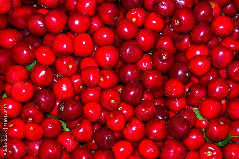 Cherry berries textured background Cherry berries textured background