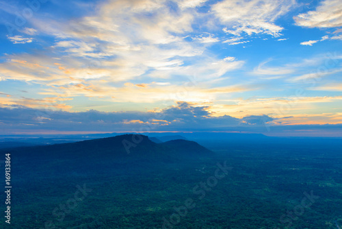 Morning light on the mountain