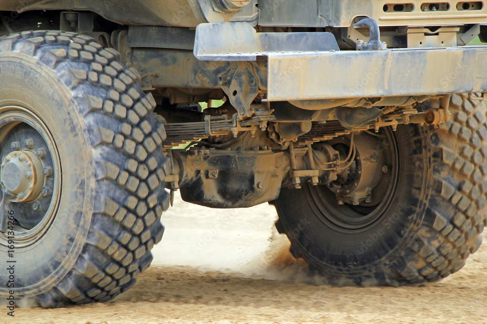 Military truck close-up