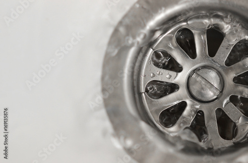 Drain and flowing water