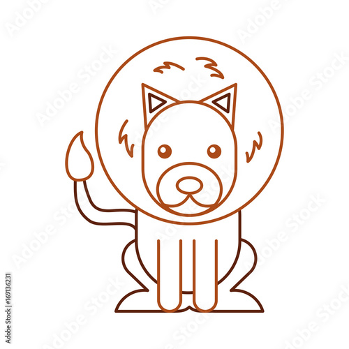 Wild lion isolated icon vector illustration design