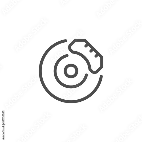 Disk brake line icon