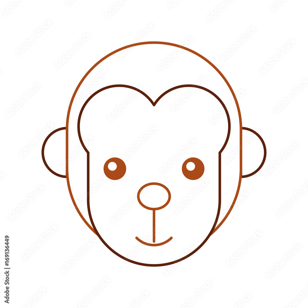 cute monkey wild icon vector illustration design