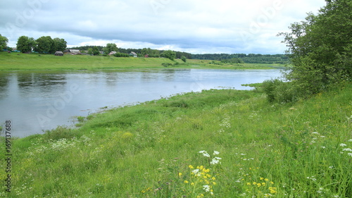 River summer panorama