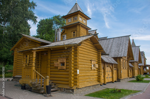 wooden architecture in gorodets photo