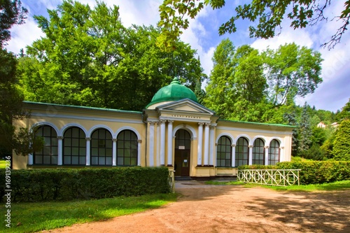 Pavilion of Forest spring - summer in Marianske Lazne (Marienbad) - Czech Republic
