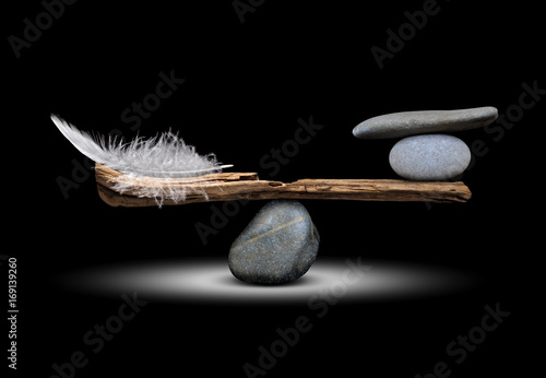 The balance of stones and feathers