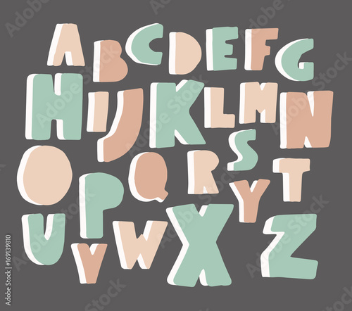 Paper cut font
