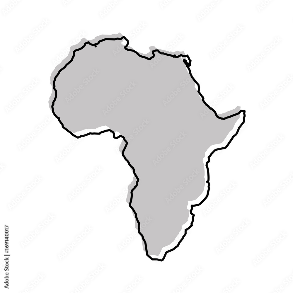 africa map isolated icon vector illustration design