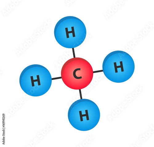 Methane molecule - structural formula