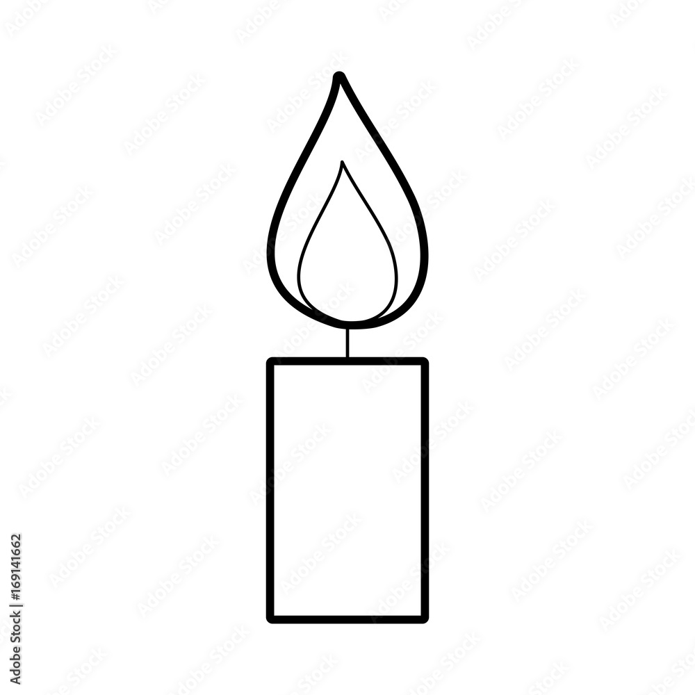 candle on isolated icon vector illustration design candle on isolated icon vector illustration design