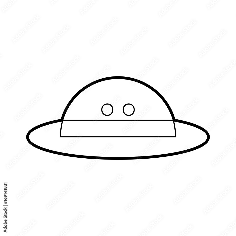 Fototapeta premium hat safari isolated icon vector illustration design