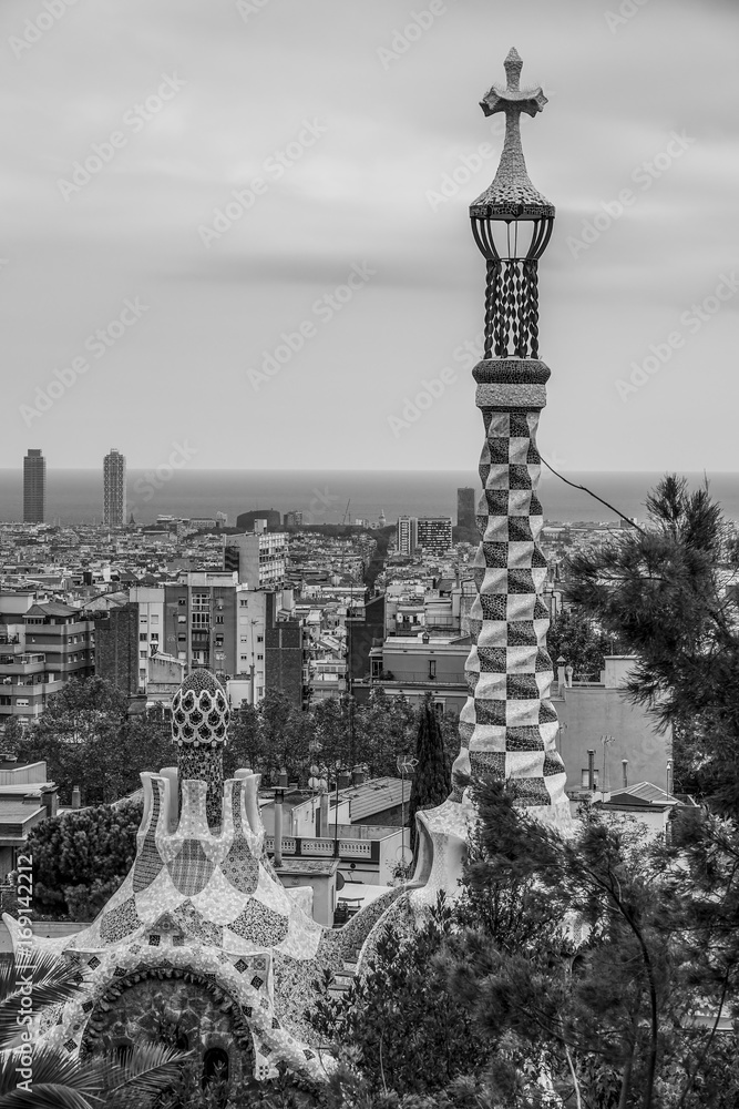 Amazing architecture at Park Guell Barcelona