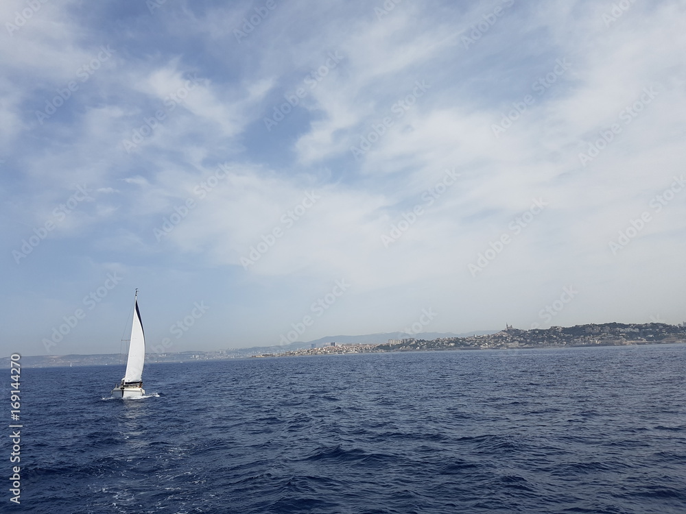Marseille calanque voilier
