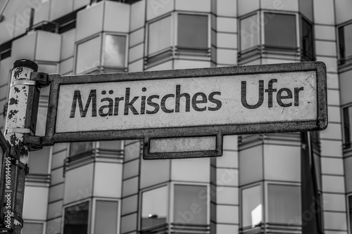 Street sign Maerkisches Ufer in Berlin