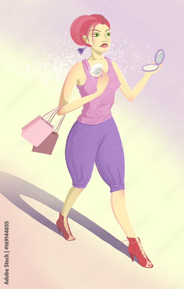 Young woman on shopping Young woman on shopping