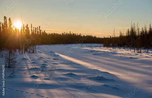 Sunrise in Riding Mountain, Manitoba