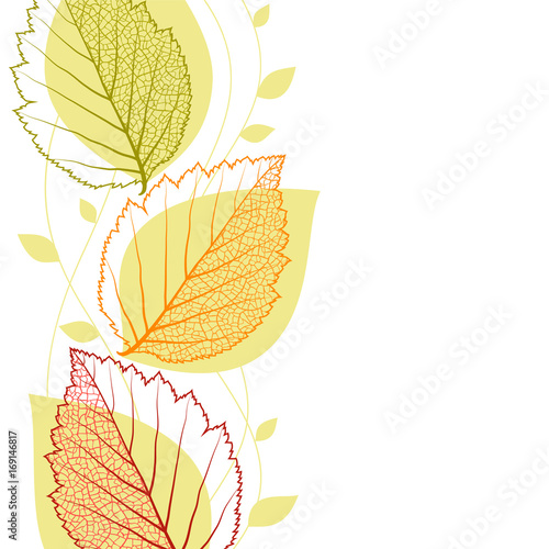 Autumn background with leaves 
