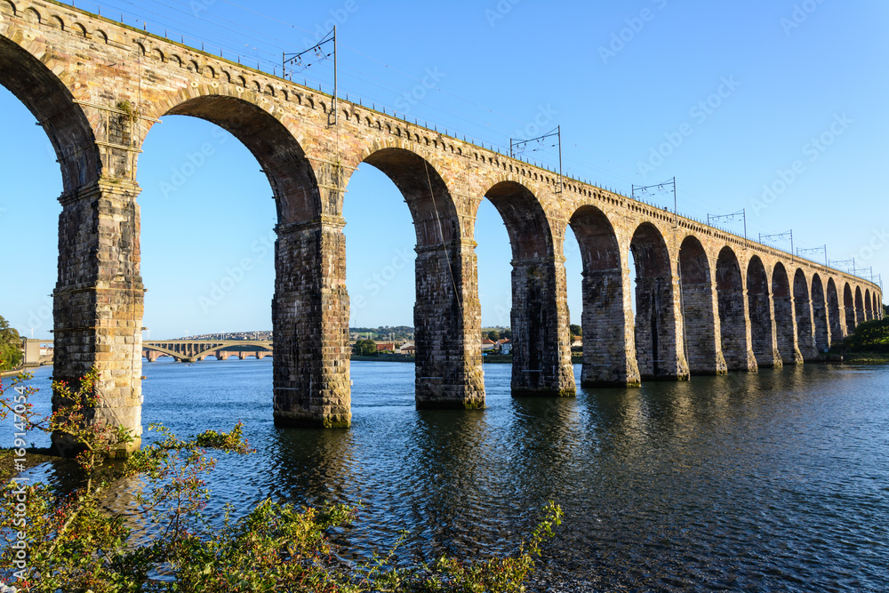 Old stone railway viaduct Old stone railway viaduct