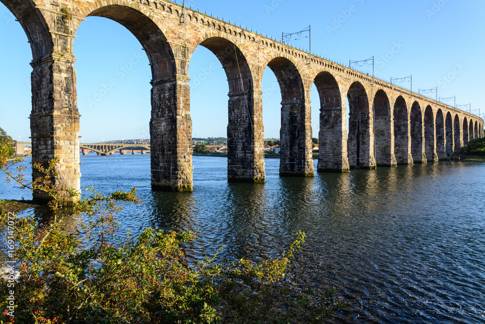 Old stone railway viaduct