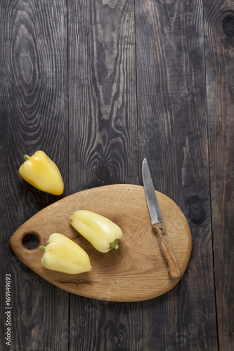 sweet pepper in wood