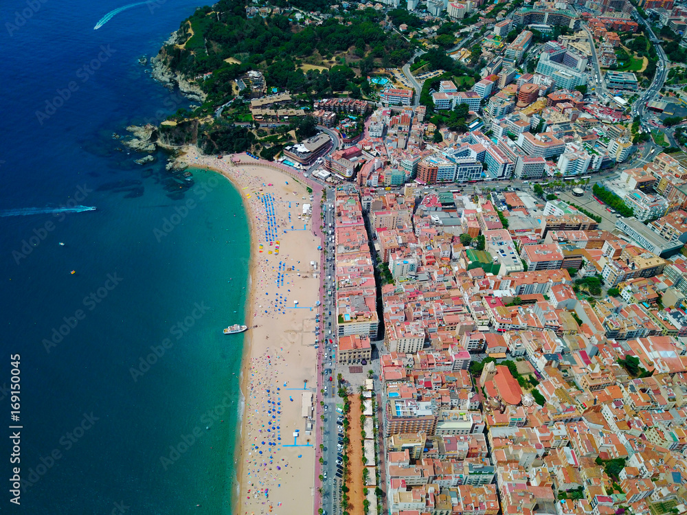 Spain sea – Lloret de mar. Aerial view