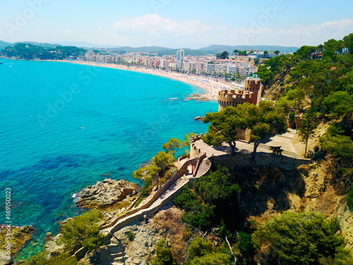 Canvas Print Spain sea – Lloret de mar. Aerial view