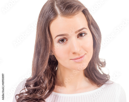 young brunette woman
