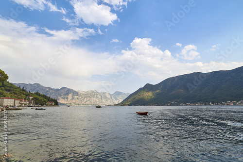 Kotor Bay from bell tower of church of St. Nikola in Perast, Montenegro © insideout78