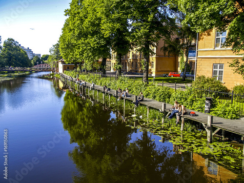 Uppsala, Flyrisaan Fluss, Schweden, Uppland photo