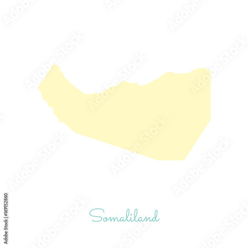 Somaliland region map: colorful with white outline. Detailed map of Somaliland regions. Vector illustration.
