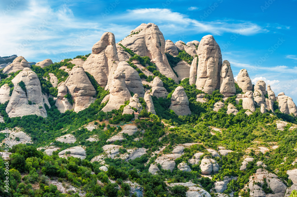 Mountains in Montserrat, Catalonia Spain