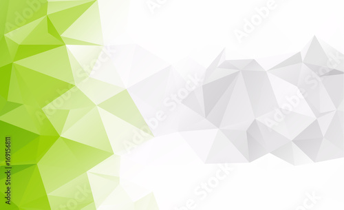 Abstract green which consist of triangles. Geometric background in Origami style with gradient. Triangular design for your business.