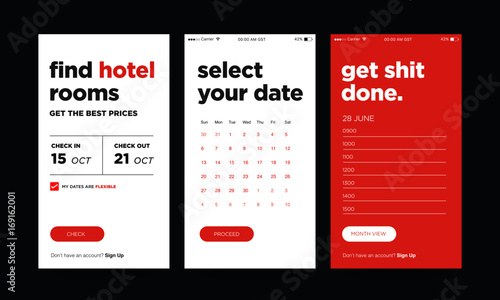 UI Elements Set Design for Smart Phones