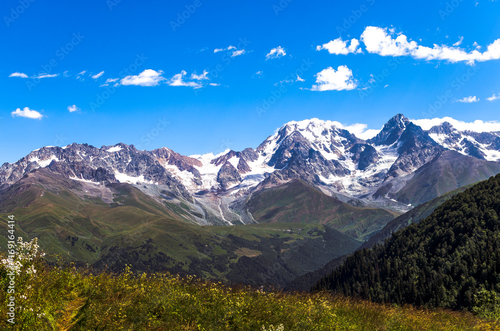 Snowy Caucasus Mountains Racha