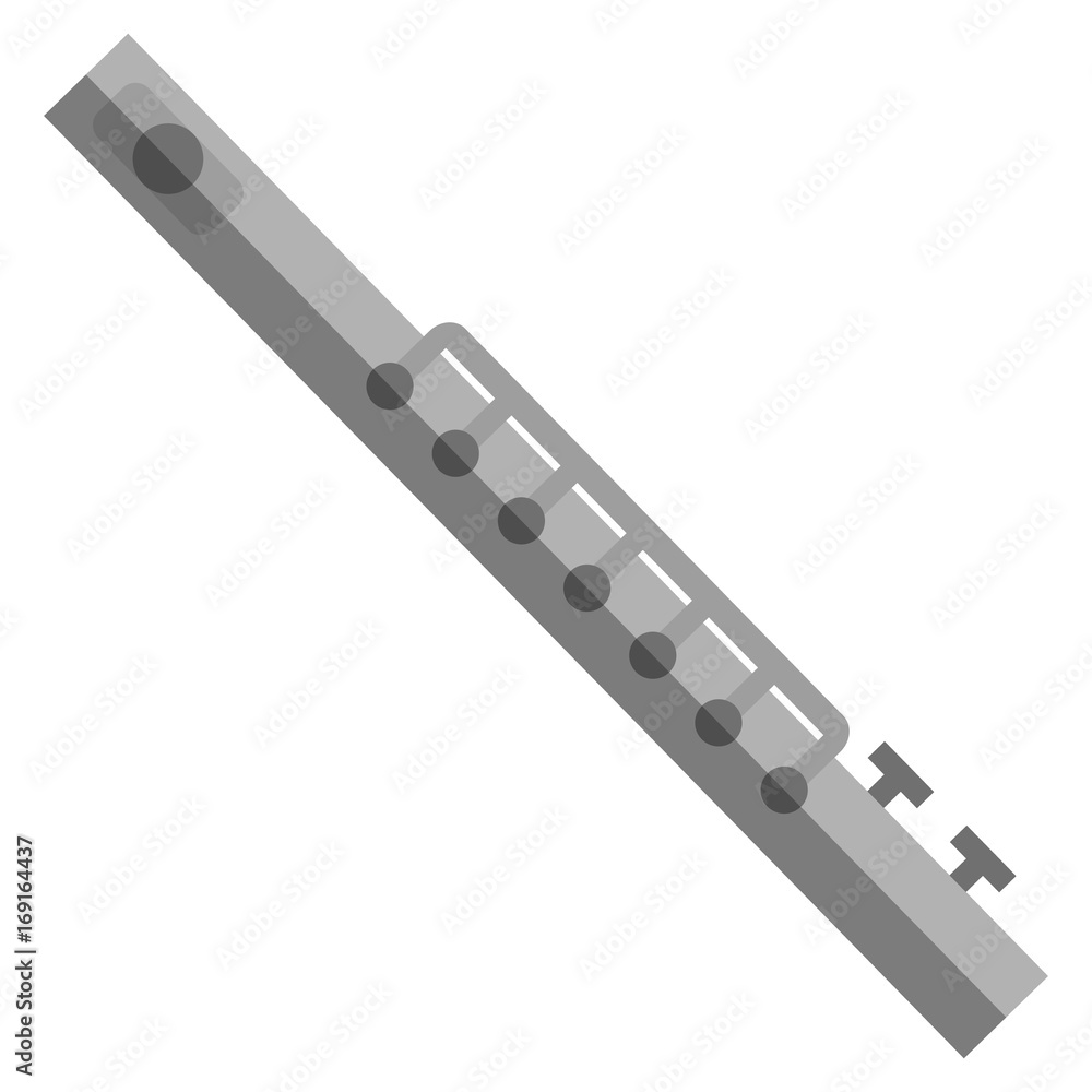 Flute musical instrument flat icon
