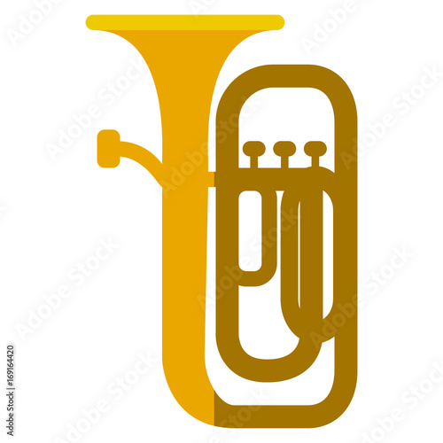 Tuba musical instrument flat icon