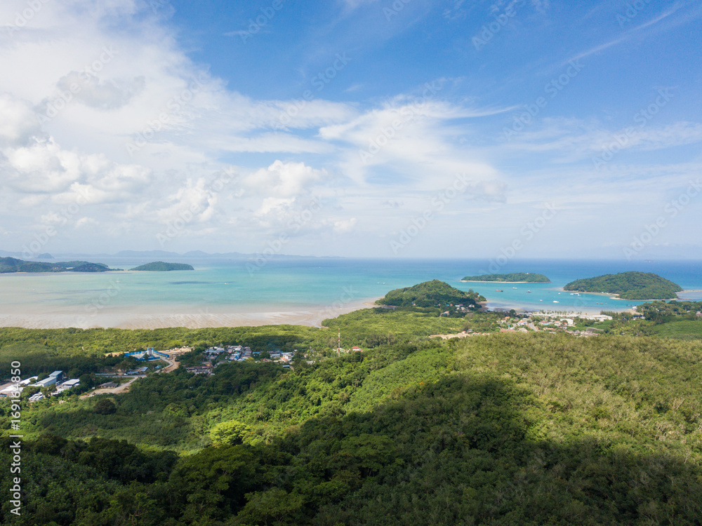 Aerial view of Khao-Khad Bay in Phuket