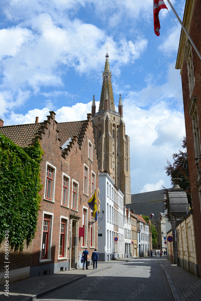 St. Salvator's Cathedral in historical centre town of Bruges