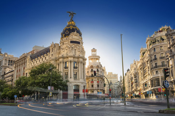 Acrylglasbilder Madrid Gran Via Boulevard in Madrid  © Sergio Martínez