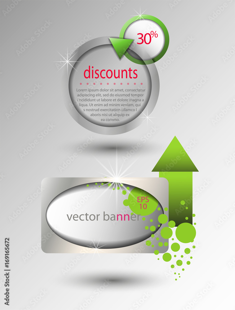 Vector banners for design, shop, sale, discounts Vector banners for design, shop, sale, discounts