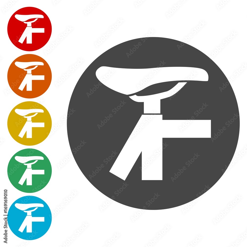 Bicycle Seat. Saddle icons set - Illustration Bicycle Seat. Saddle icons set - Illustration
