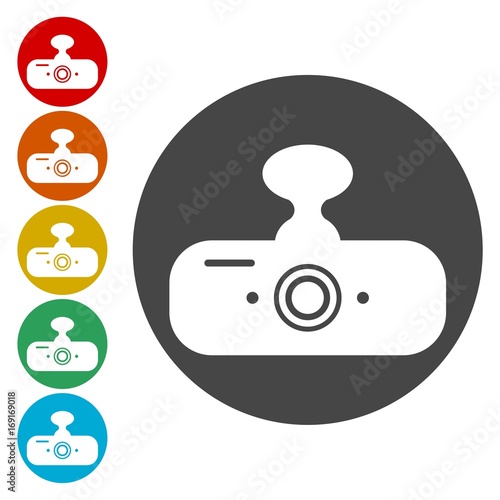 Camera vector illustration, Car digital video recorder 
