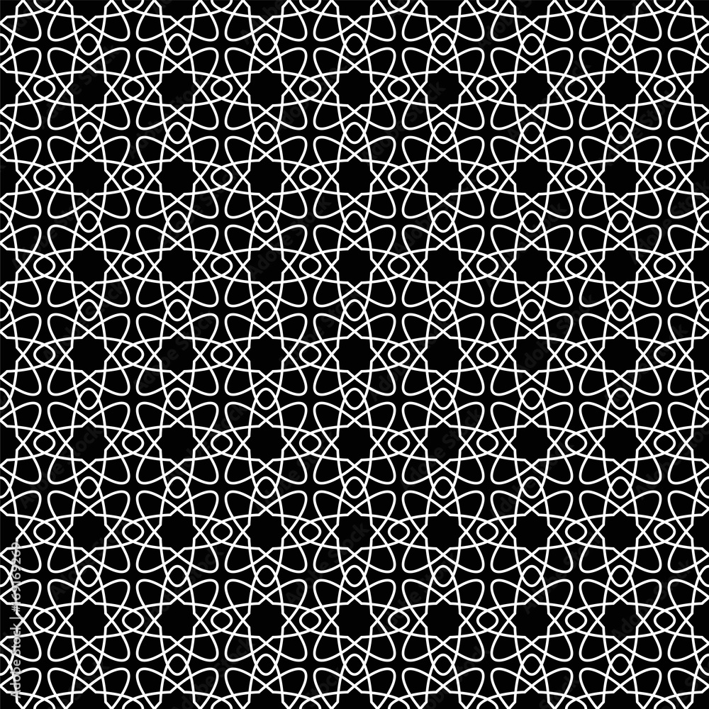 Geometric seamless pattern. Black and white design Geometric seamless pattern. Black and white design